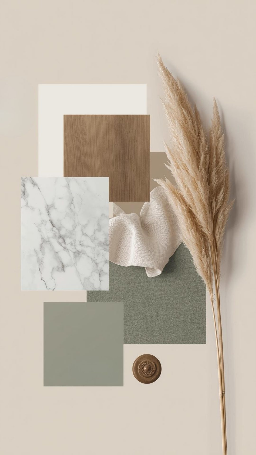 Planche d'ambiance - matériaux et textures naturels